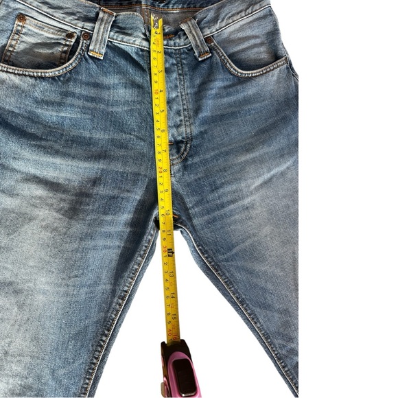 Nudie Jeans Steady Eddie Slim Straight Leg  Cotton Denim 30x29 Italy Button Fly - Picture 7 of 16